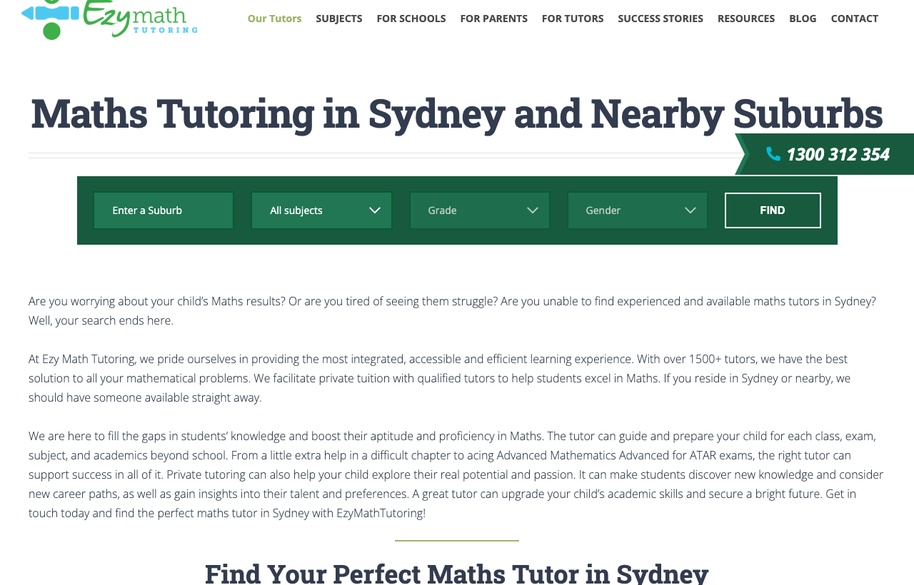 Ezy Math Tutoring website, an Australian maths-only service offering one-to-one tutoring online and in person from primary to Year 12