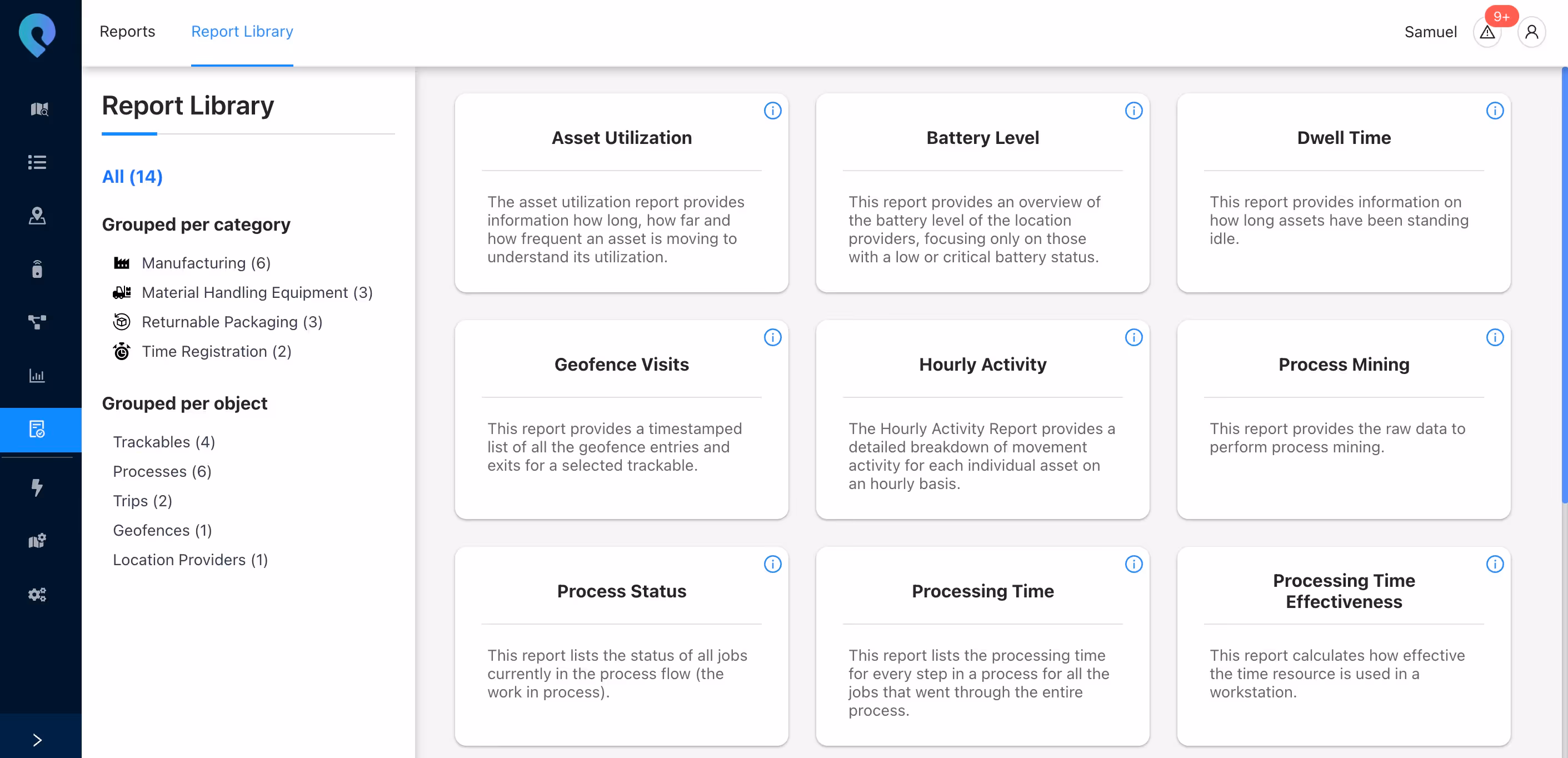 Pozyx platform reporting