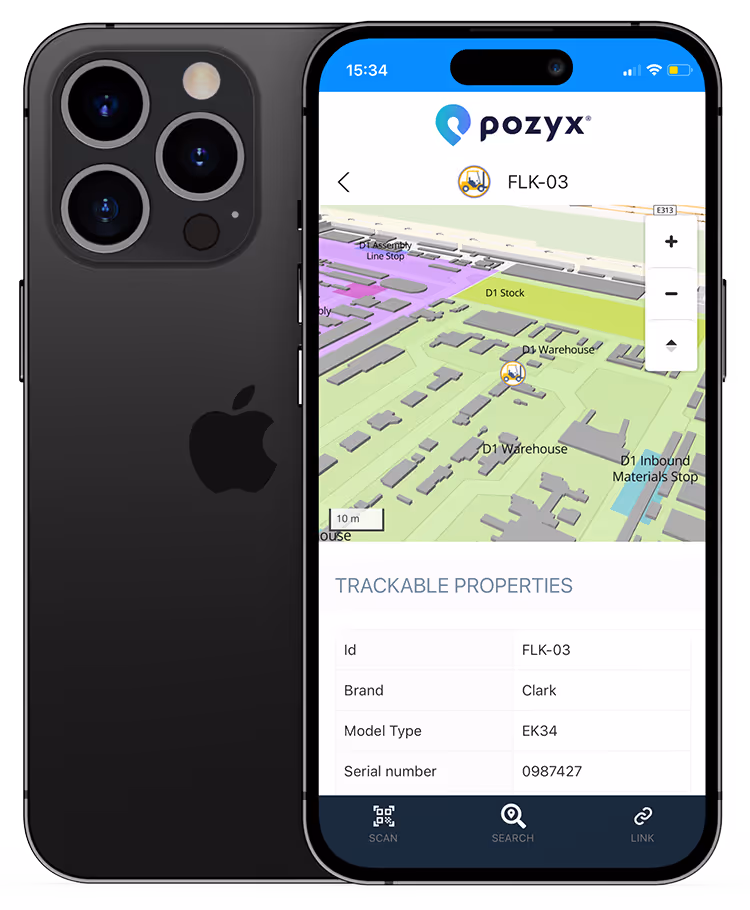 Pozyx mobile app