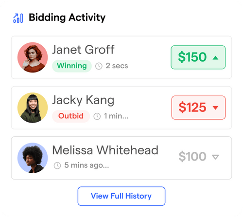 Bidding activity on GB screenshot