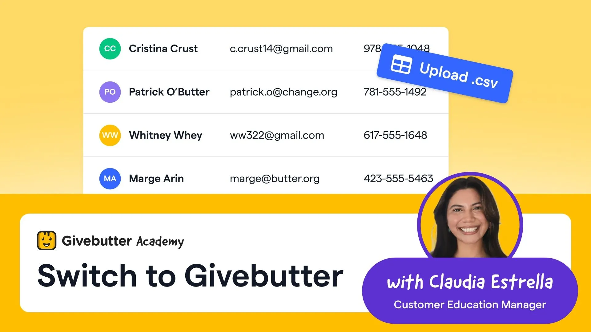 Switch to Givebutter academy course graphic