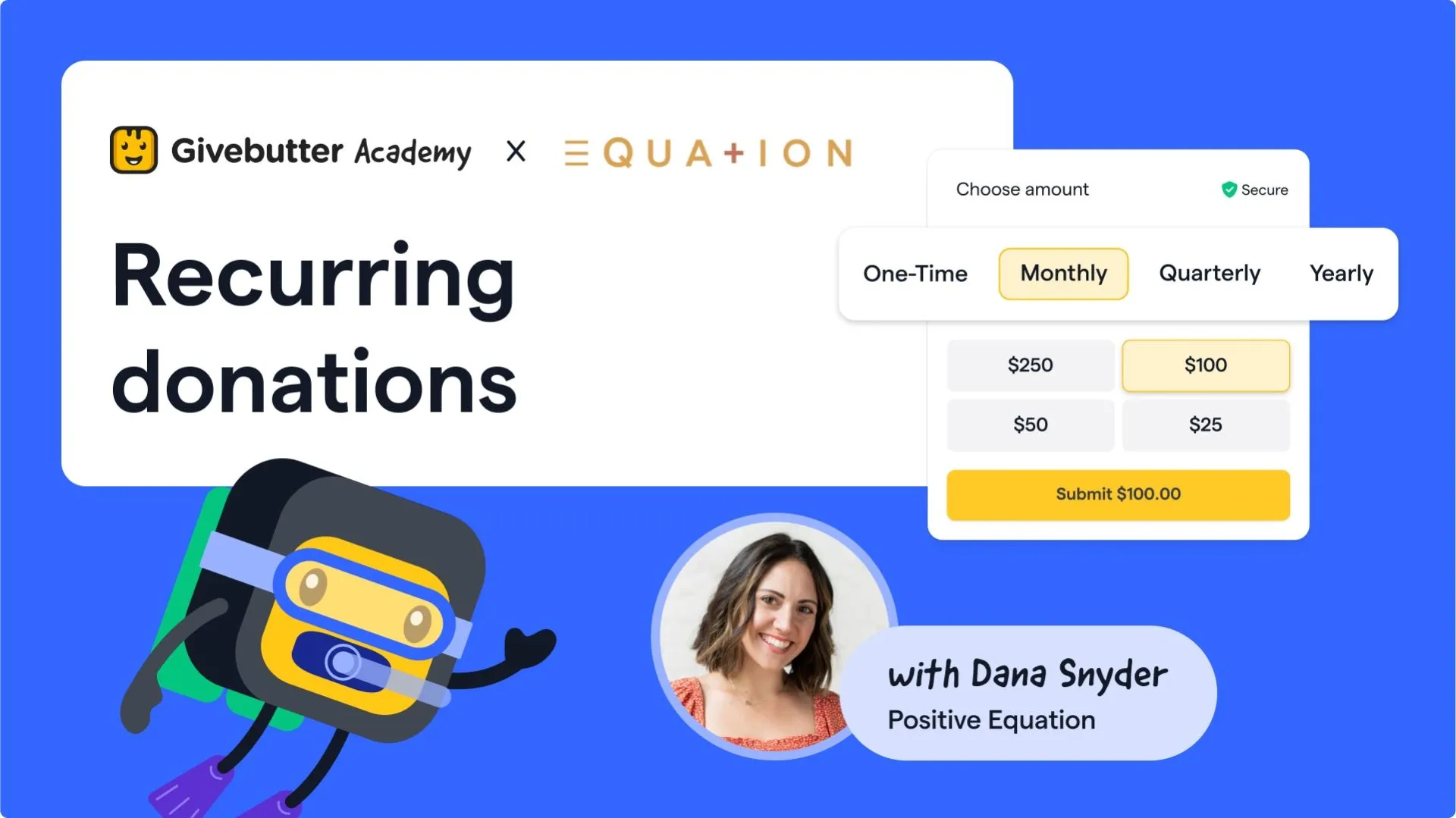 Recurring donations academy course graphic