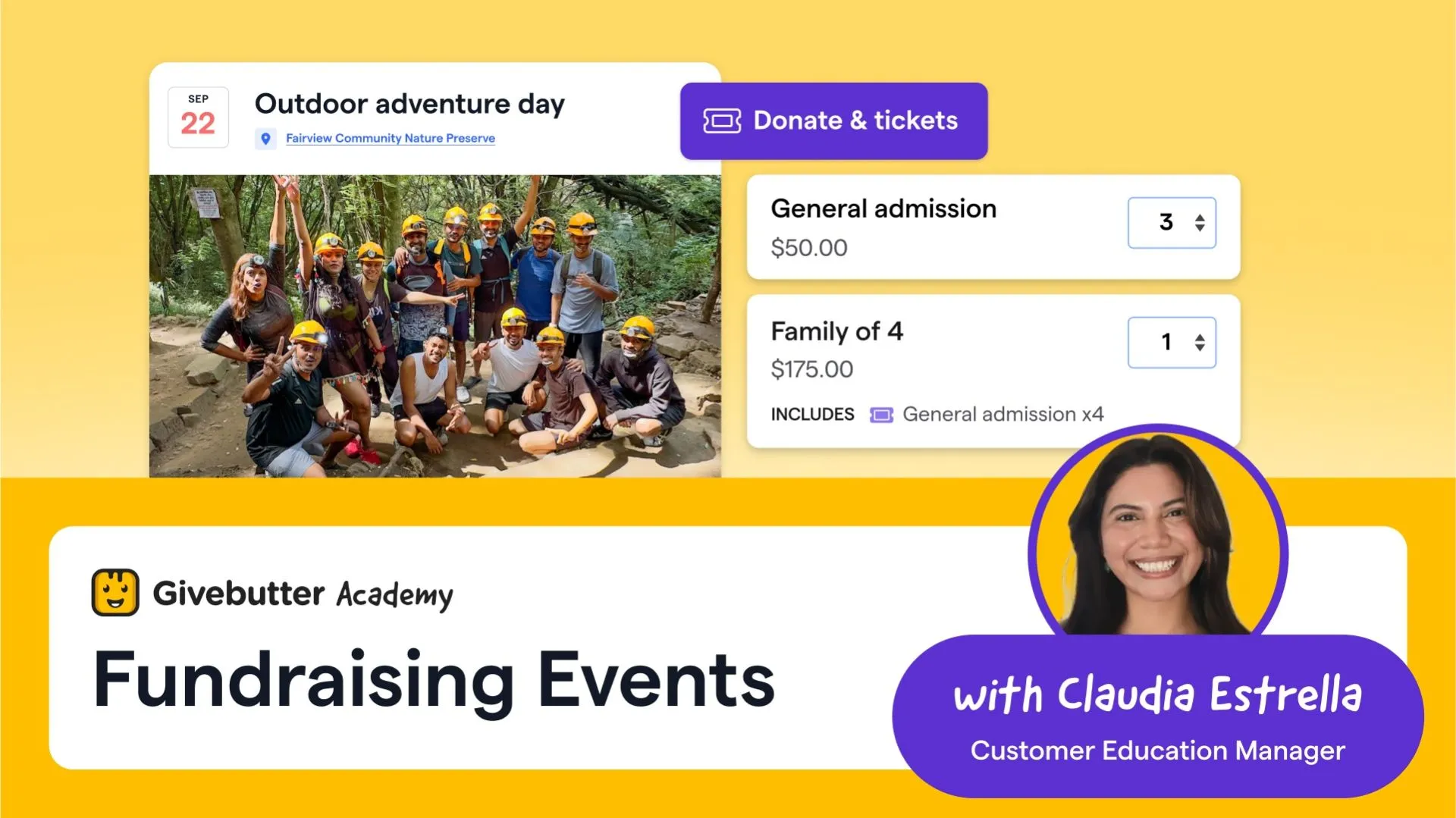 Fundraising Events academy course graphic
