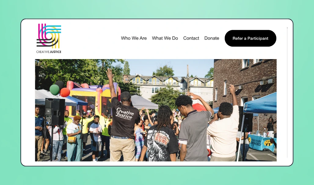 Creative Justice website
