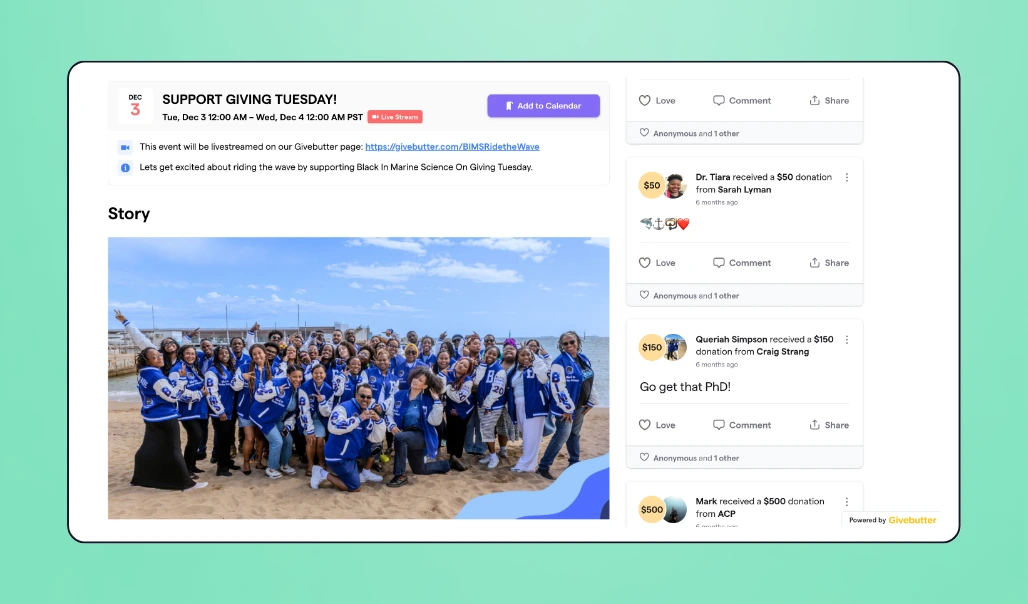 Black in Marine Science fundraising page
