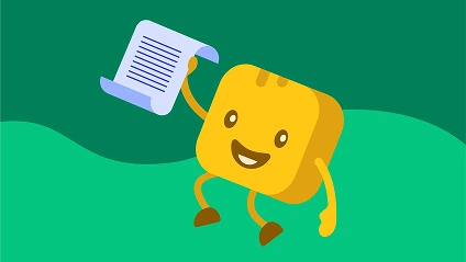 Mr Butter holding a black grant application