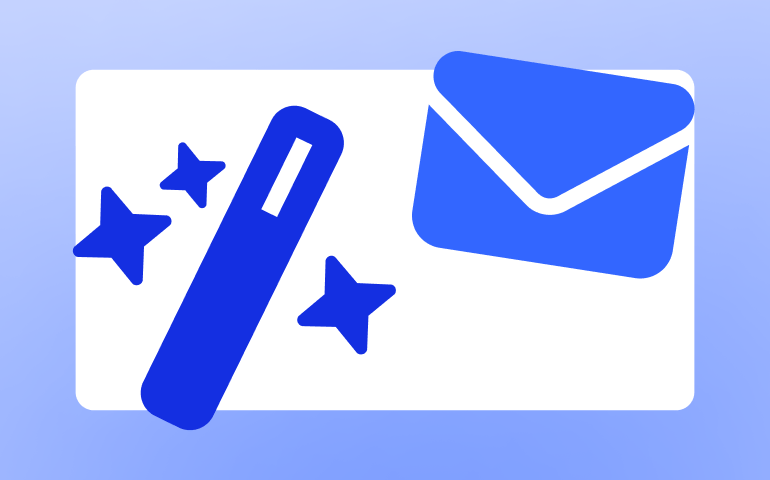 Icons of a pen and an envelope 