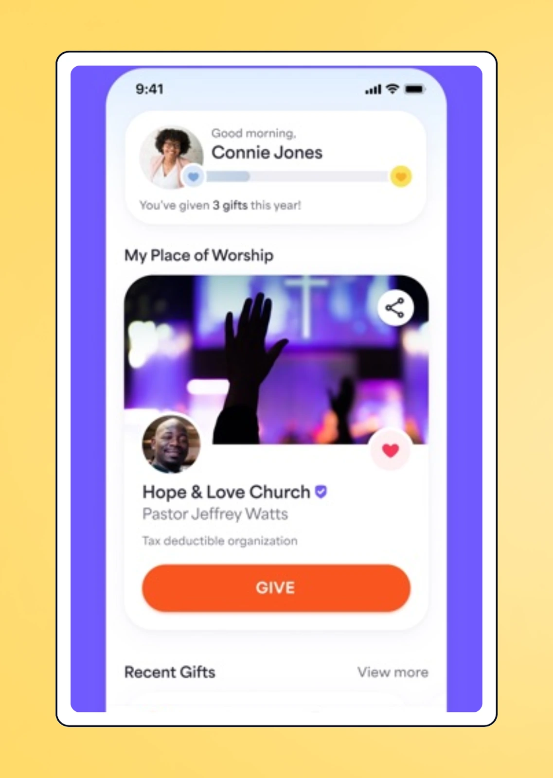 Givelify mobile app
