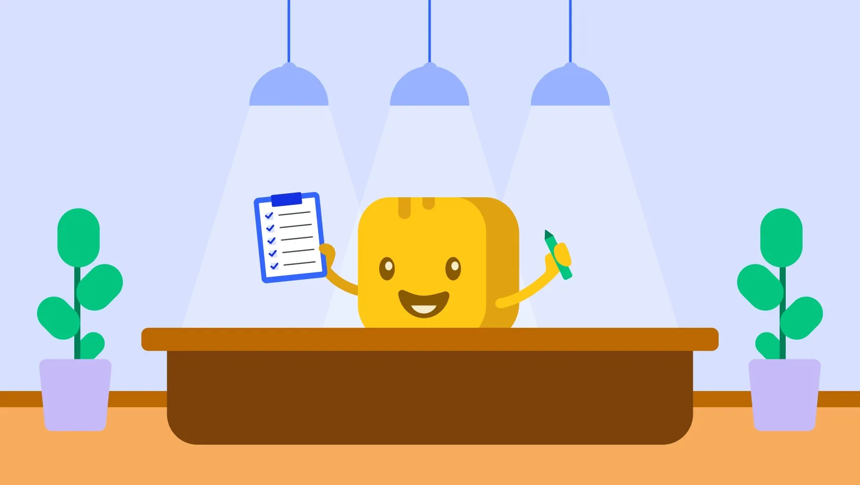 Mr Butter with holding a checklist of membership requirements 