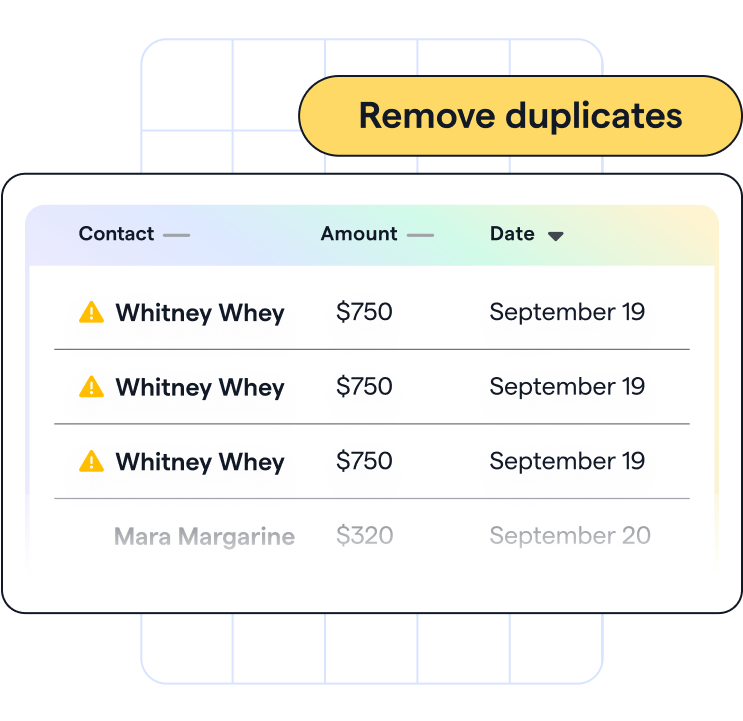 Remove duplicates graphic