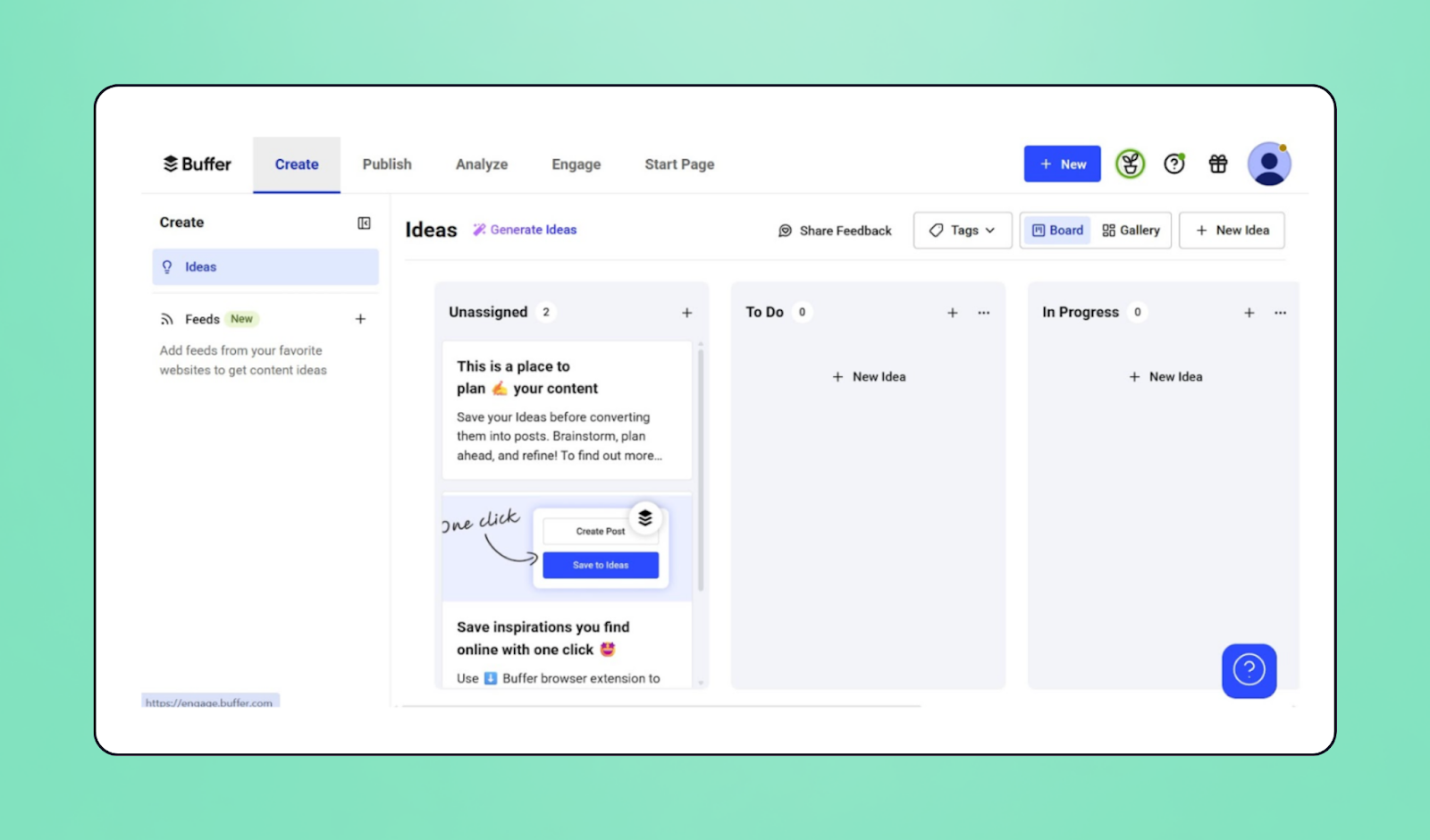Image of Buffer's user interface