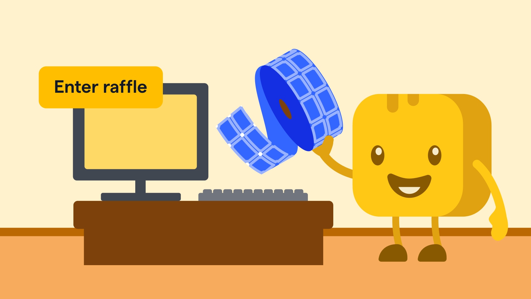 balls in a cage for online raffle