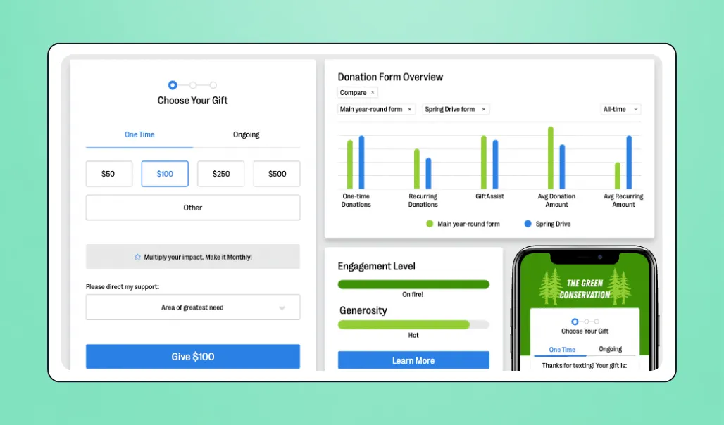 Screenshot of Qgiv software