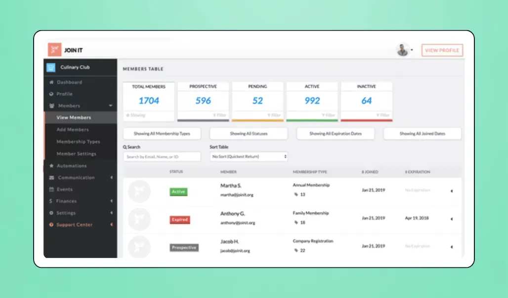 Screenshot of Join It's software