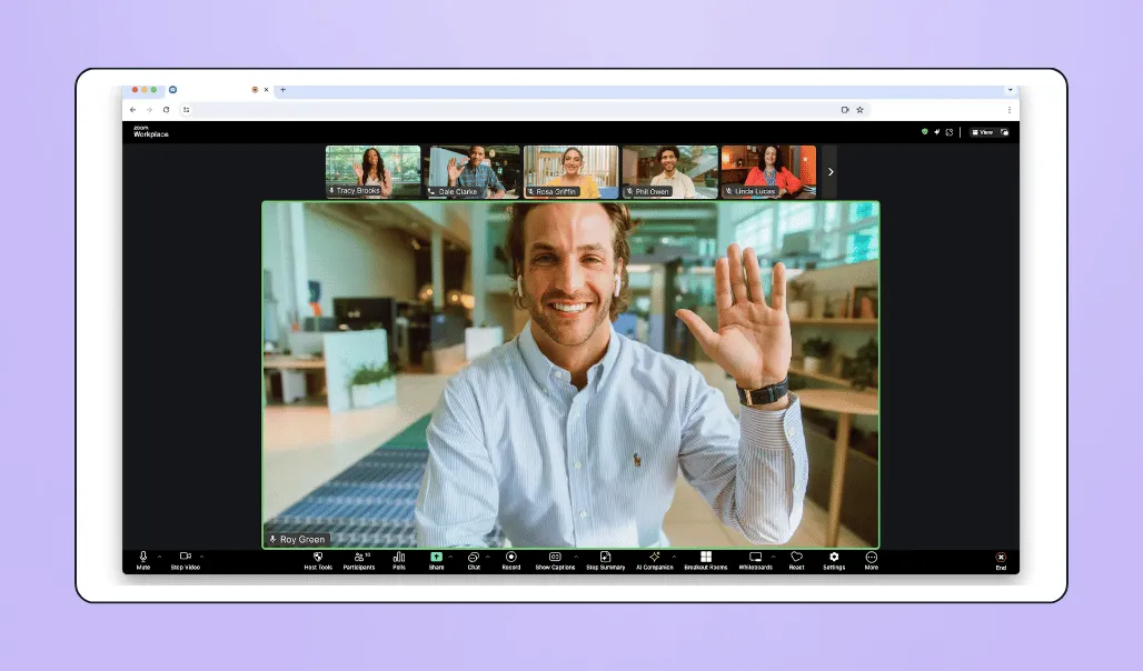 Screenshot of Zoom software