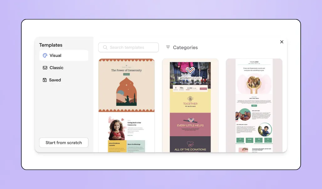Screenshot of Givebutter's nonprofit marketing solution
