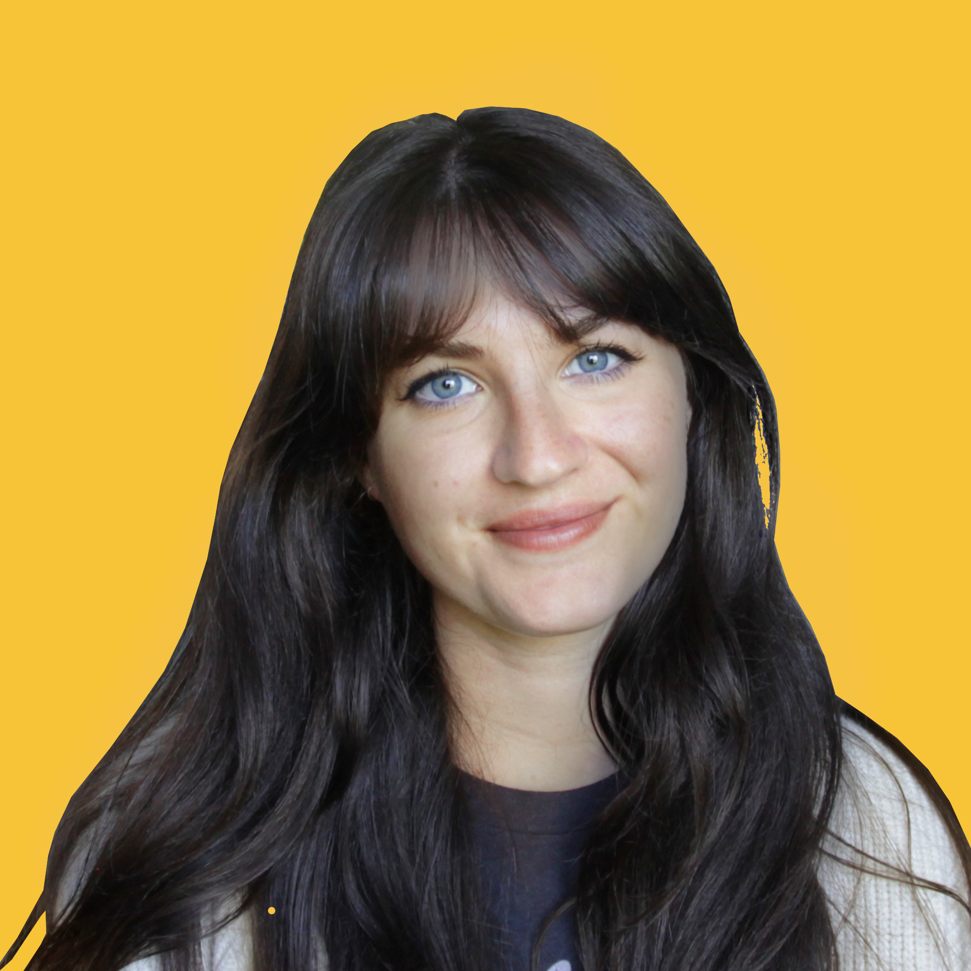 Alyssa's headshot against yellow background