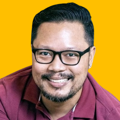 Ben's headshot against a yellow background