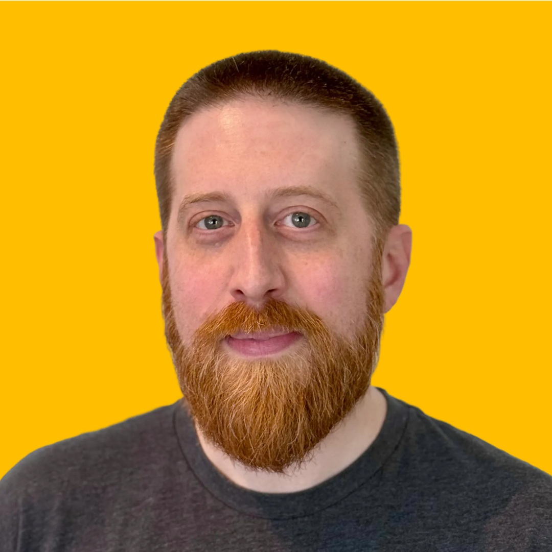 Chris Soyars's headshot against a yellow background