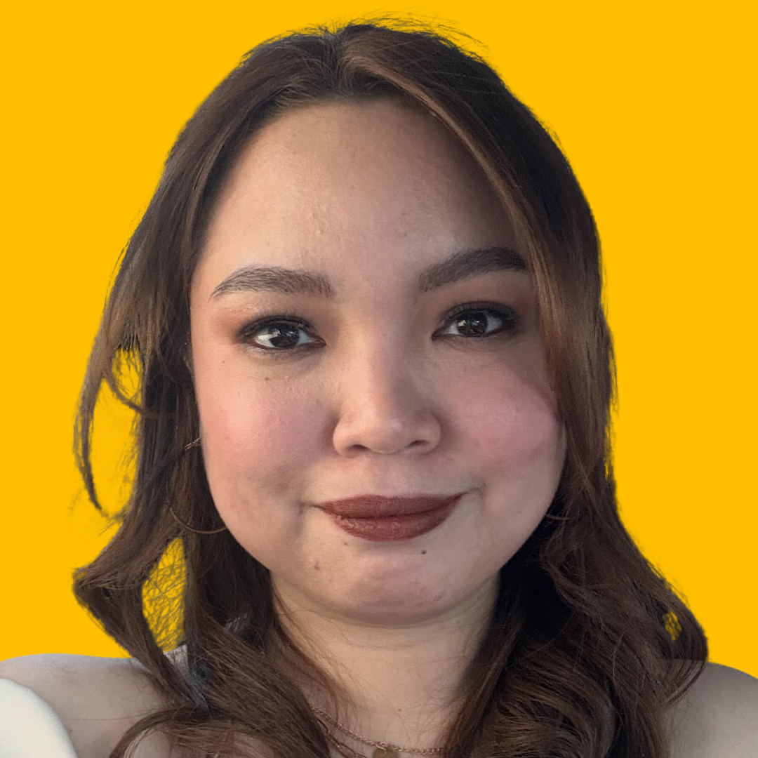 Clar P's headshot against a yellow background