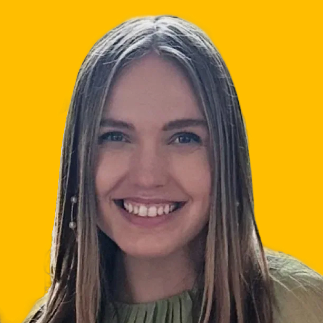Erin's headshot against yellow background