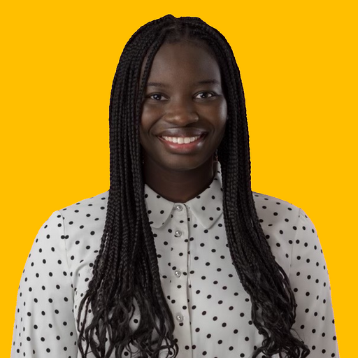 Nanding's headshot against a yellow background