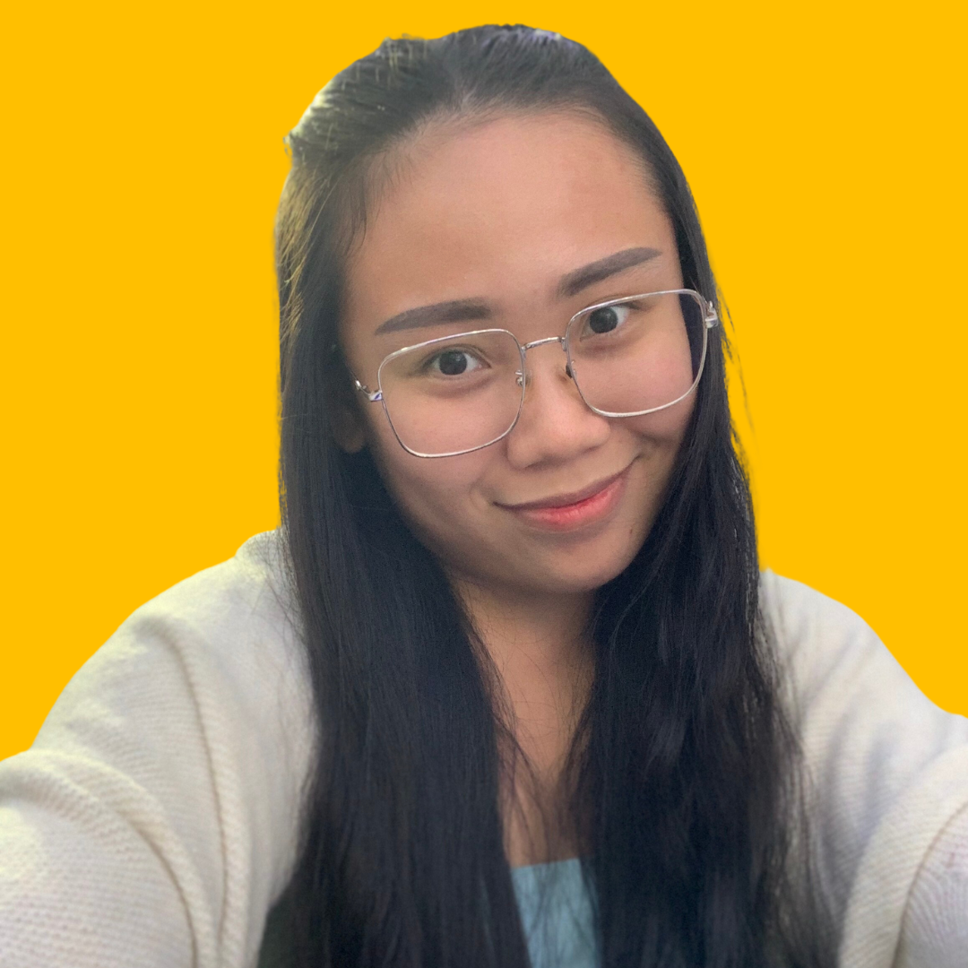 Salma C's headshot against a yellow background