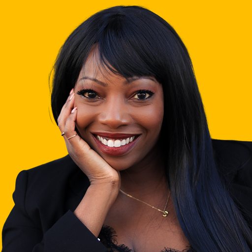 Sirena's headshot against a yellow background