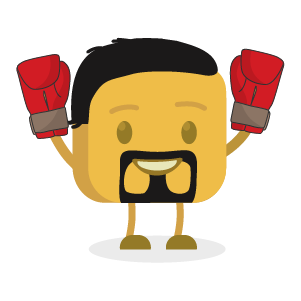 Jonathan's buttermoji wearing boxing gloves