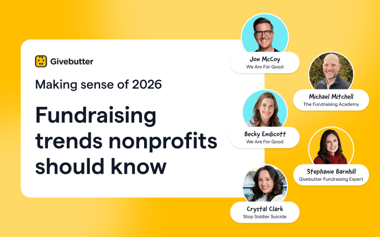 Fundraising trends nonprofits should know hosted by Givebutter