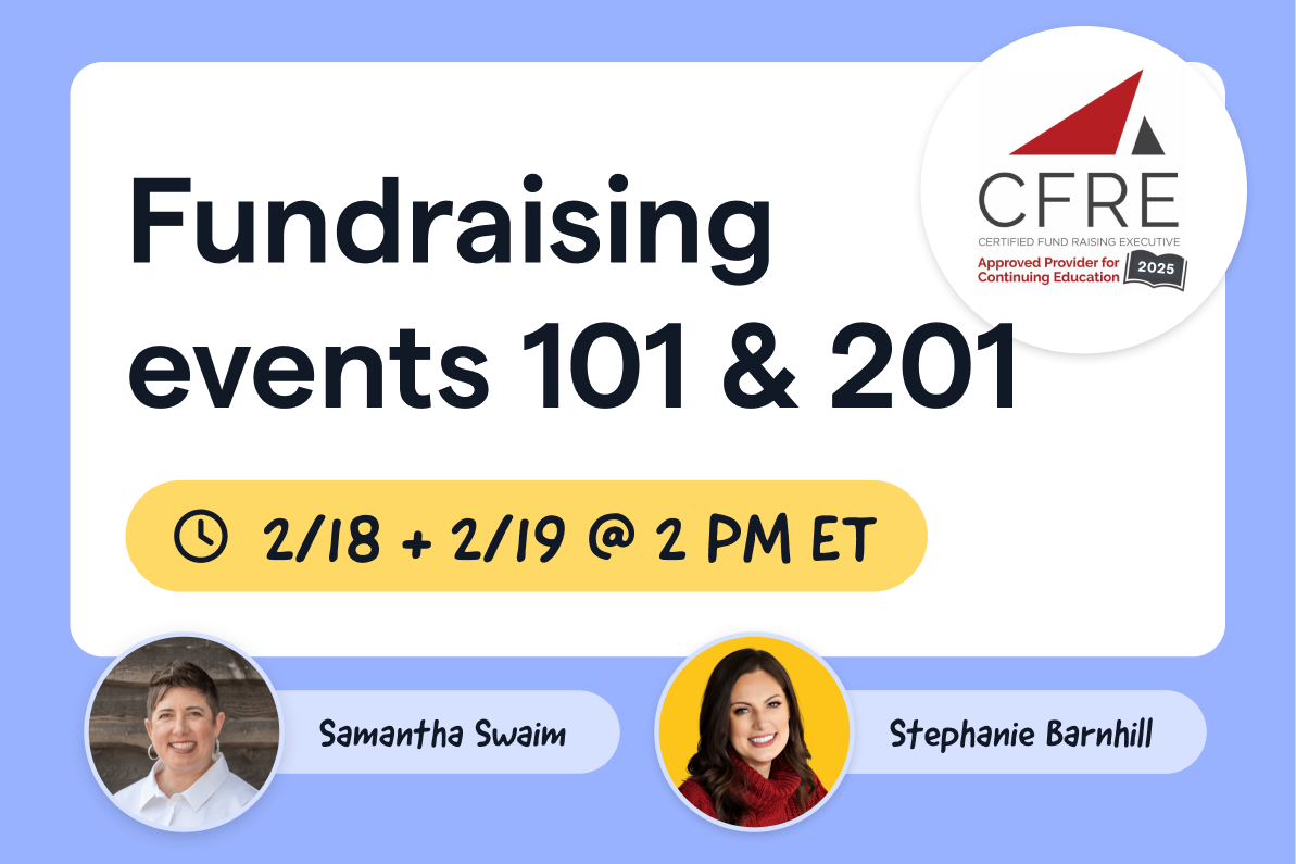 Fundraising events webinar graphic