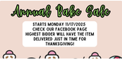 "Annual Bake Sale" flyer header