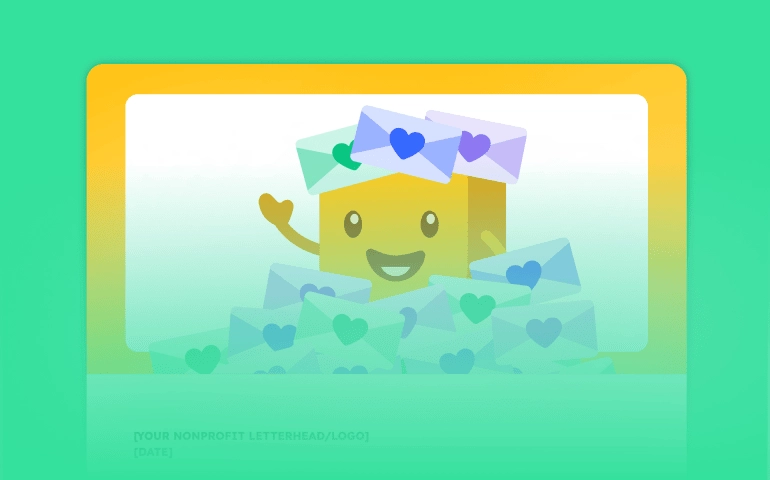 Donor acknowledgment letter freebie graphic