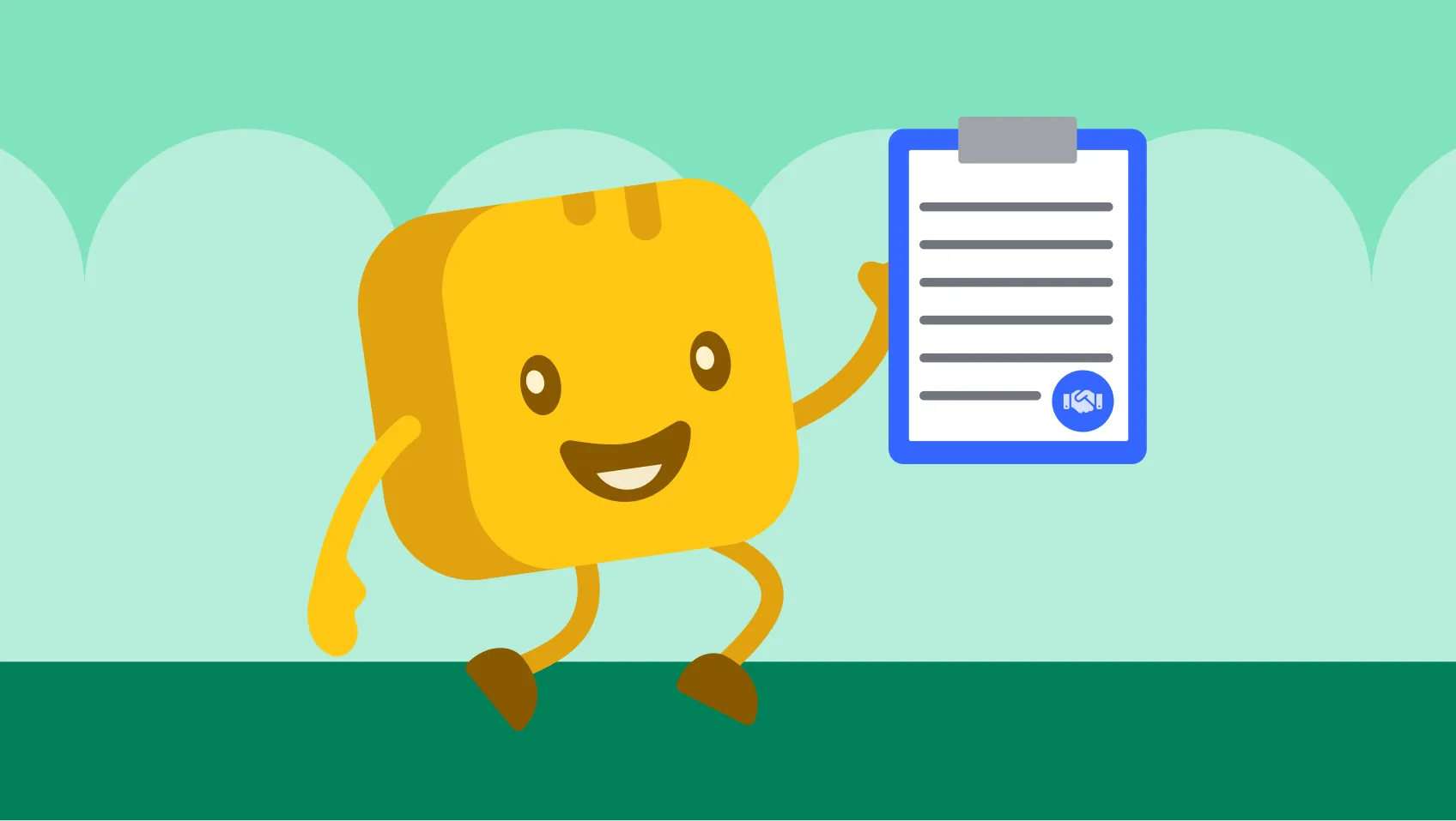 Butter character holding pledge agreement