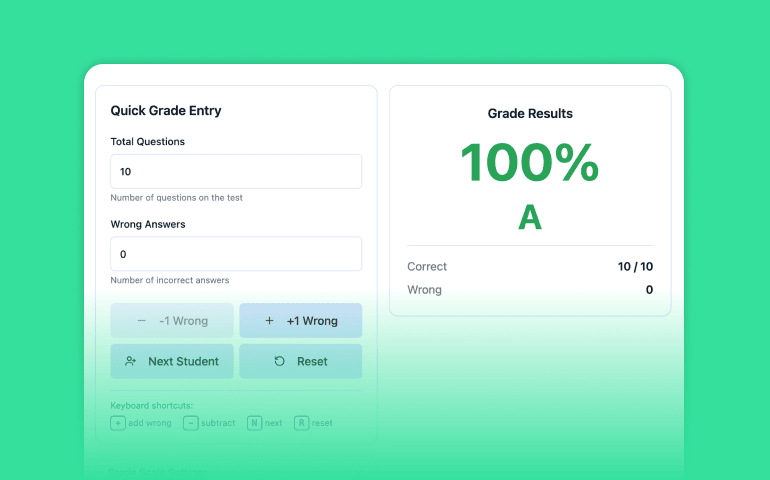 Easy grader calculator freebie graphic