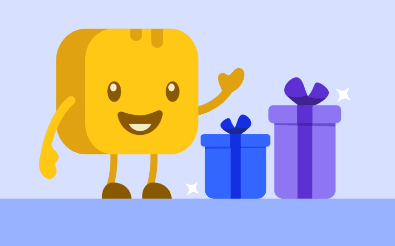 Mr Butter with raffle prizes