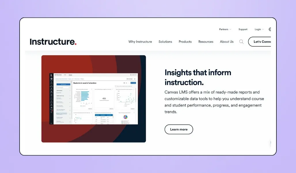 Screenshot of Canvas LMS's interface