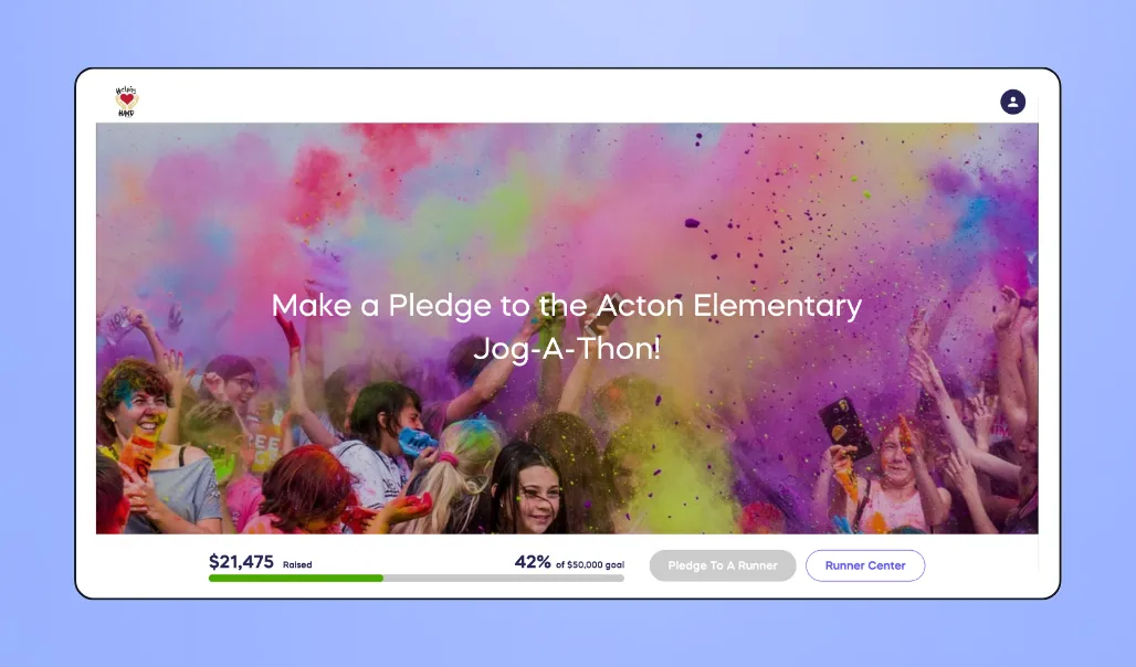 Screenshot of RallyUp's interface