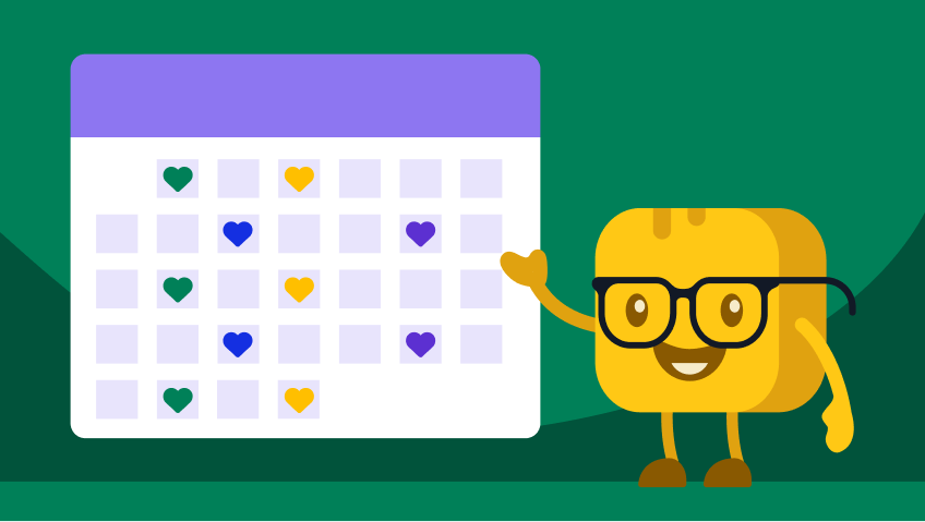 Mr Butter marking recurring donors on the calendar