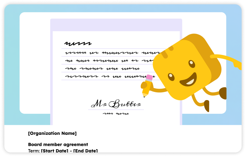 Nonprofit board member agreement template
