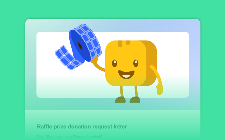 Raffle prize request template