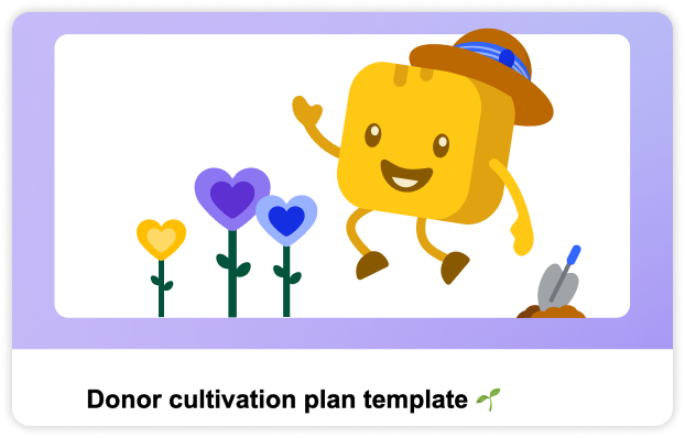 Donor cultivation plan template image