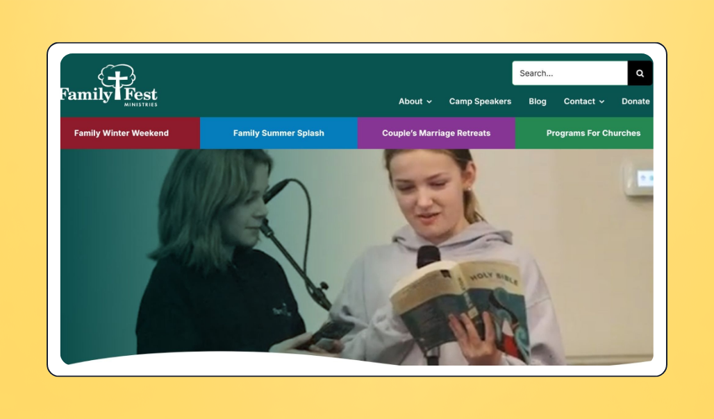Family Fest Ministries website screenshot