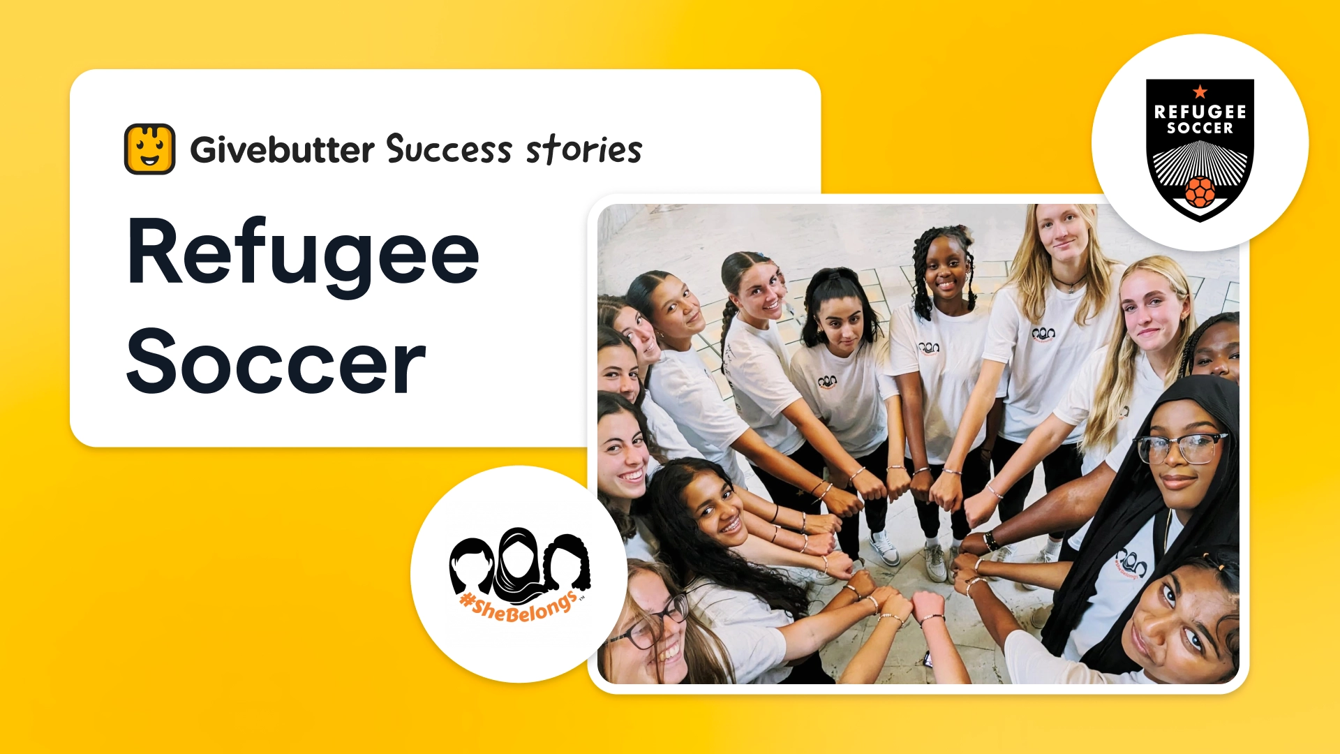Refugee Soccer’s testimonial graphic