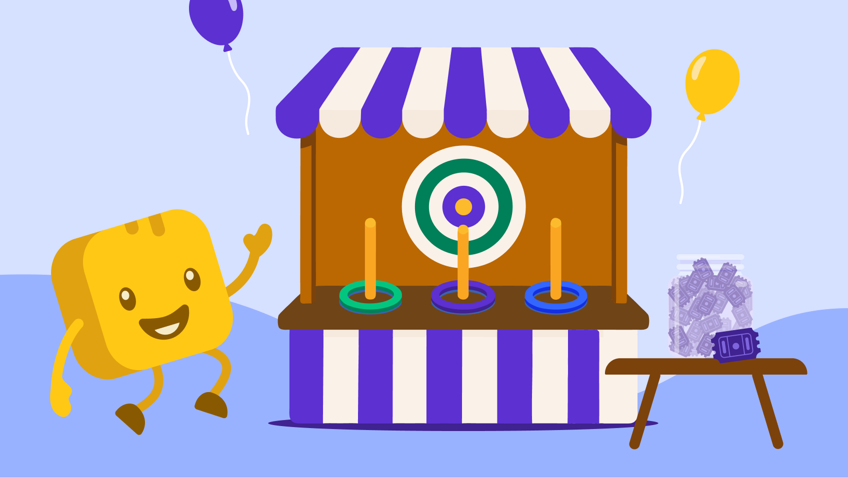 Mr Butter attending a school carnival