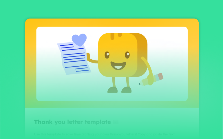 Mr Butter holding a donation thank you letter