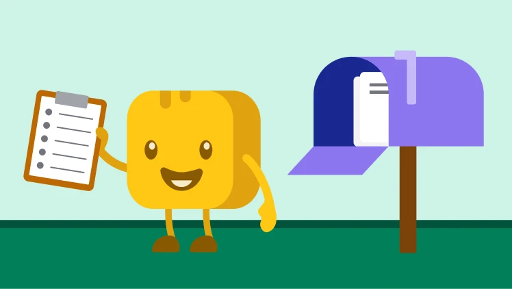 Mr Butter getting a donation via mail
