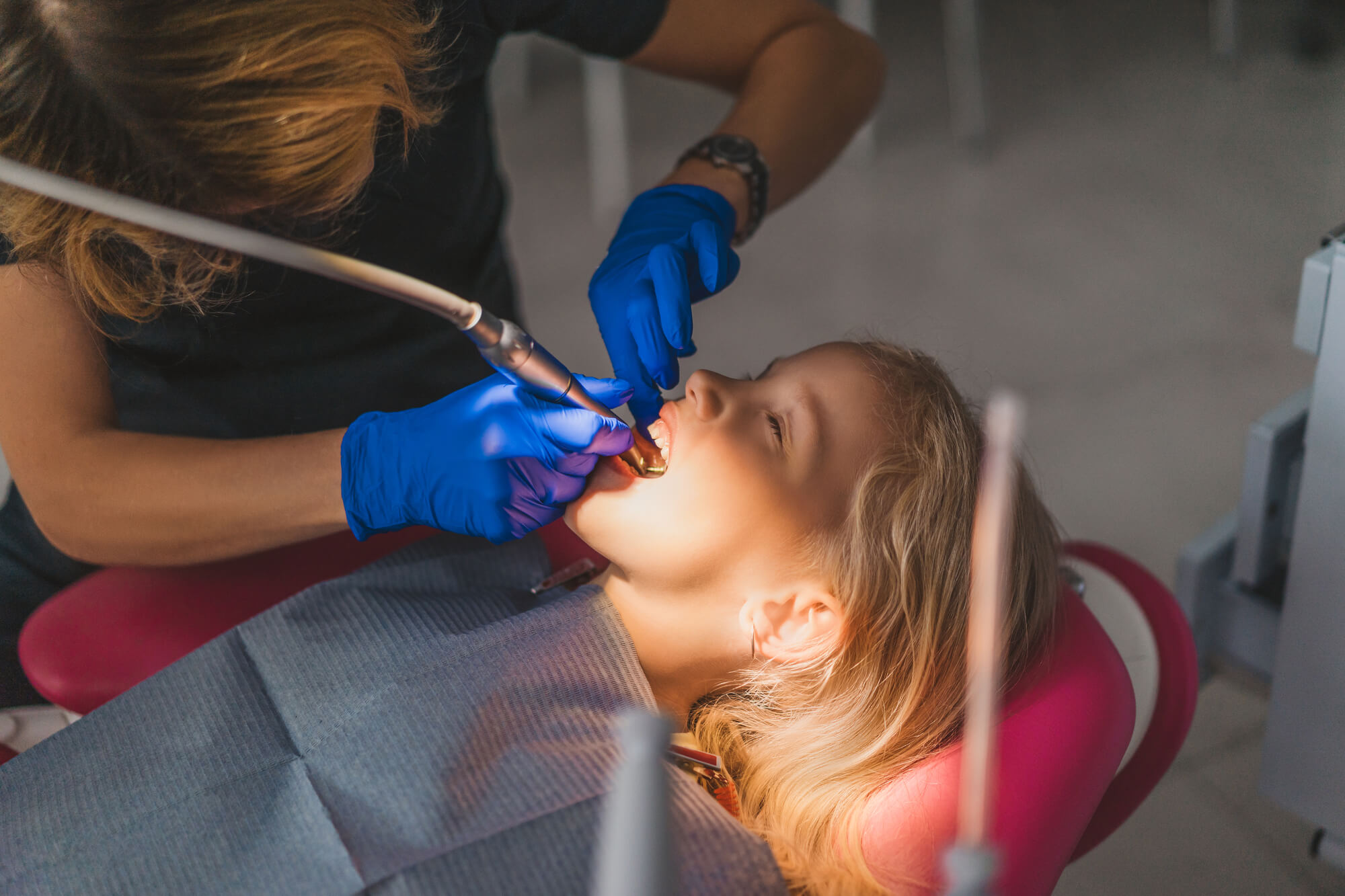 little girl being treated by a dentist in Fort Lauderdale