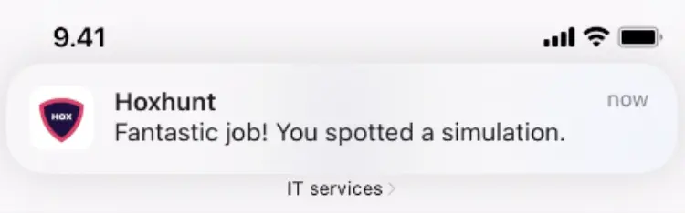 Hoxhunt smishing awareness training