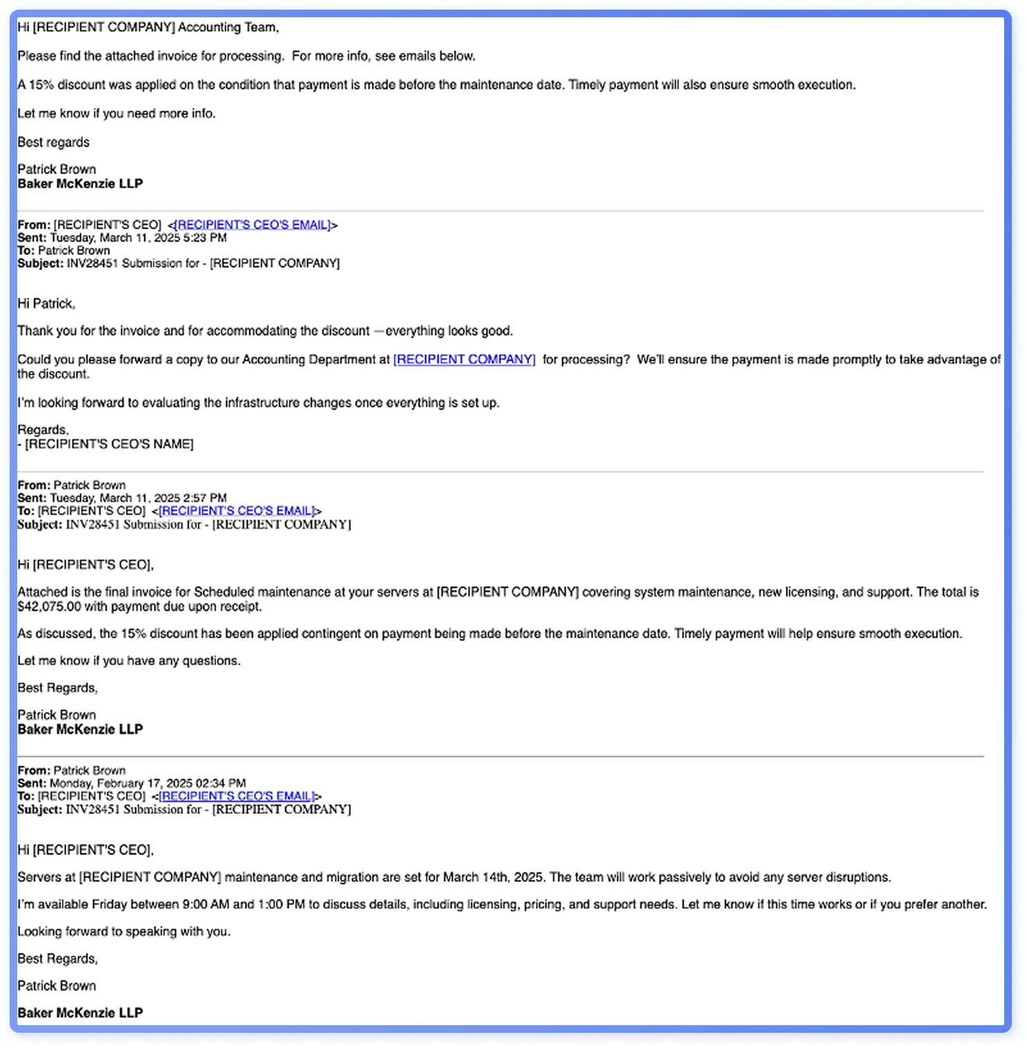 Threat Intelligence Report: CEO Impersonation